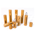 Wholesale custom bamboo roll on glass bottle 5ml 10ml  roller bottle with stainless roller